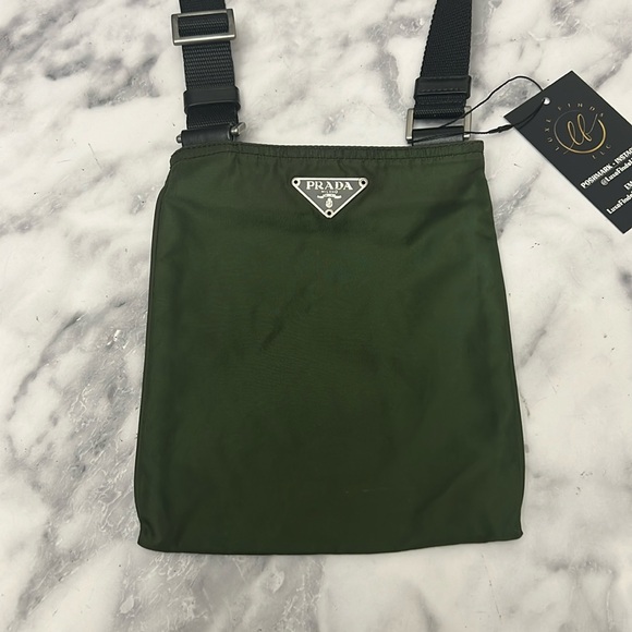 Vintage Prada | Nylon Green Crossbody Small - Picture 1 of 9